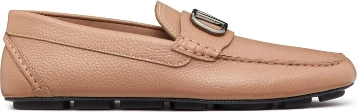 VLogo Signature leather driving shoes