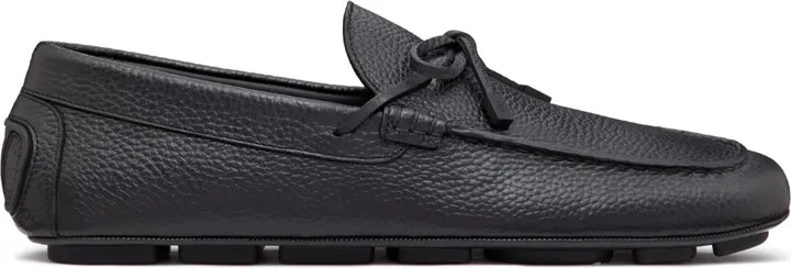 VLogo Signature leather driving shoes