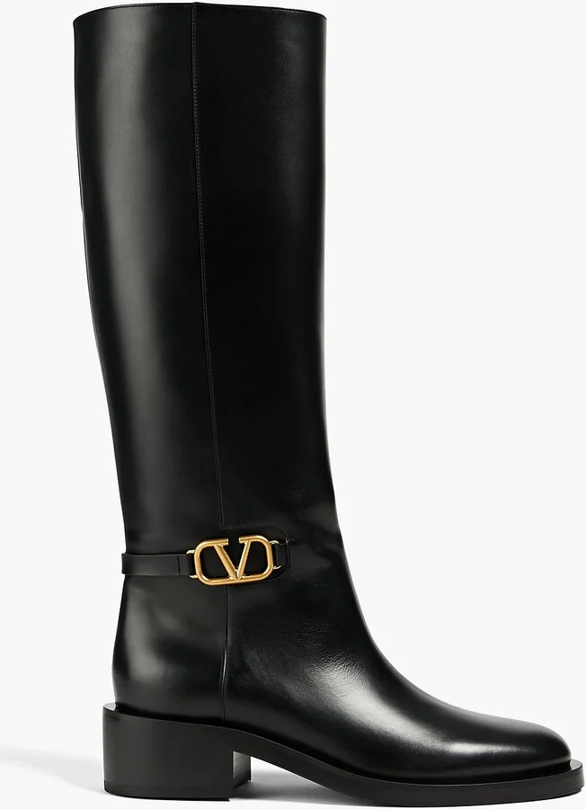 VLOGO Signature leather knee boots