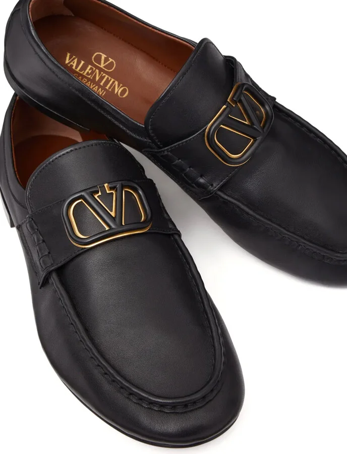 VLogo Signature leather loafers - Image 5