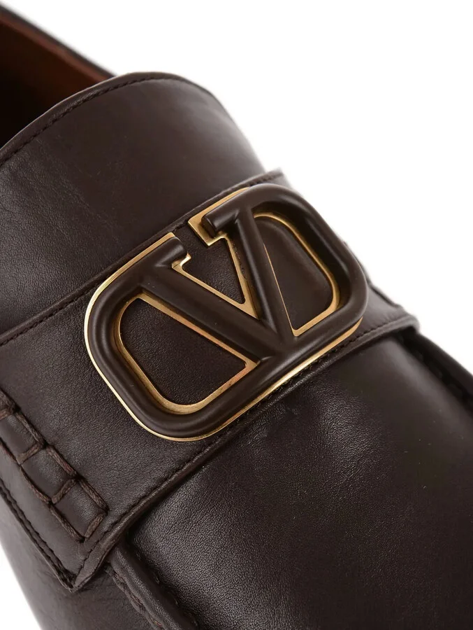 VLogo Signature leather loafers - Image 4