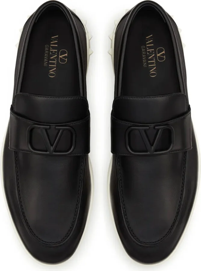 VLogo Signature leather loafers - Image 4