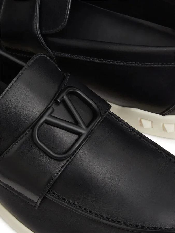 VLogo Signature leather loafers - Image 5
