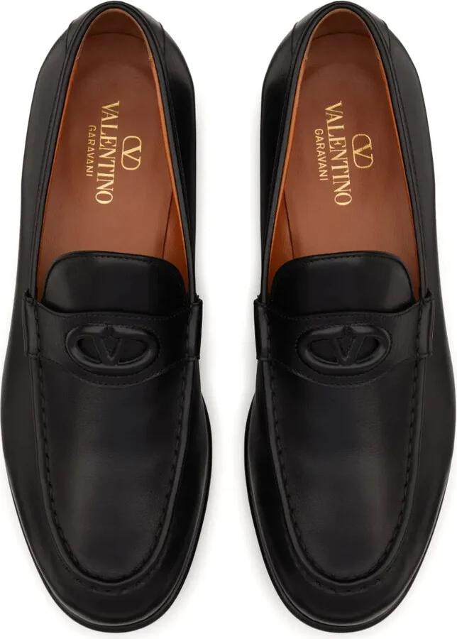 VLogo Signature leather loafers - Image 4