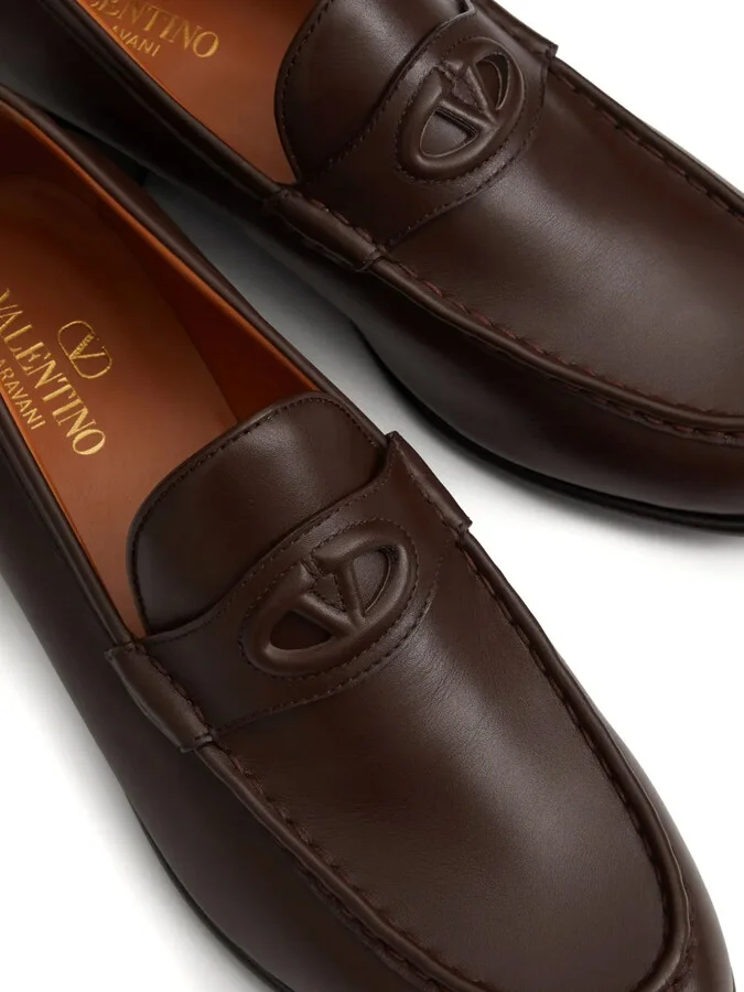 VLogo Signature leather loafers - Image 5