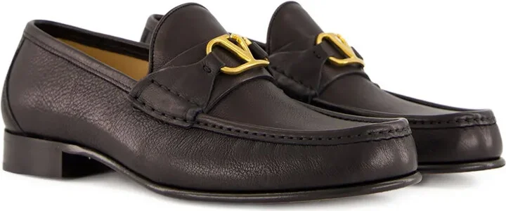 VLogo Signature leather loafers - Image 2