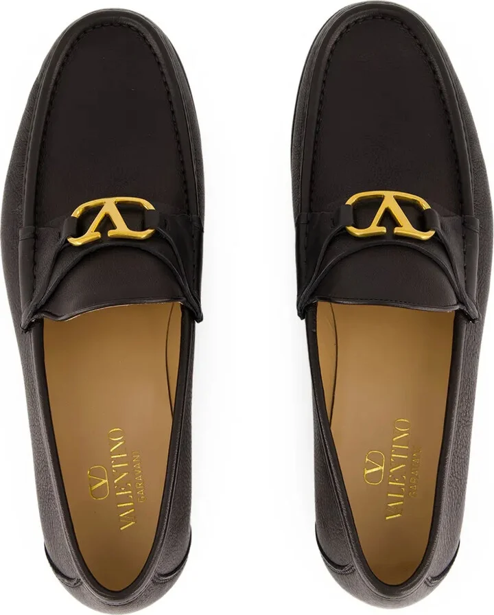 VLogo Signature leather loafers - Image 4