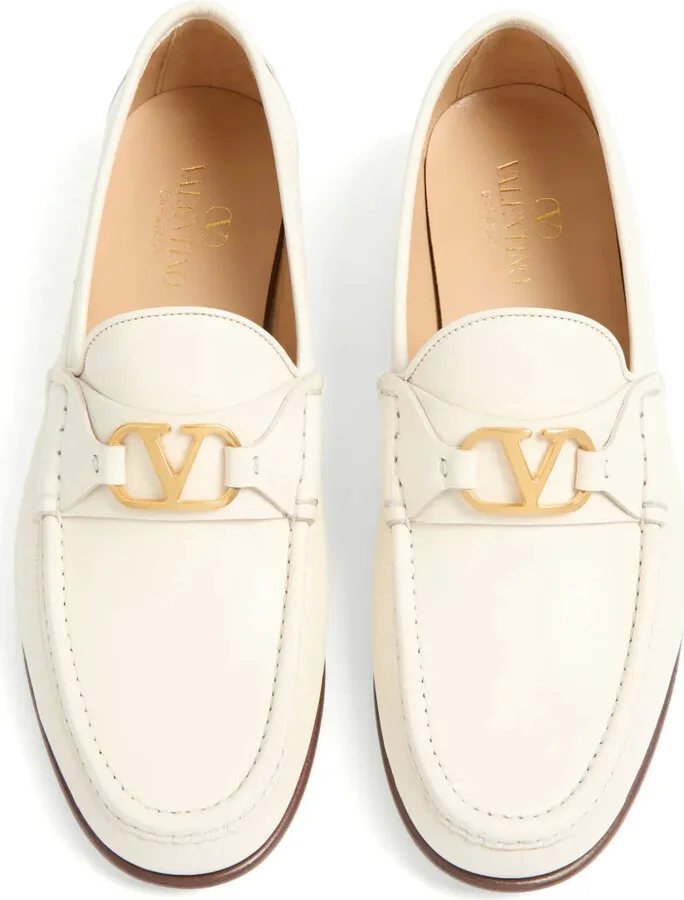 VLogo Signature leather loafers - Image 4