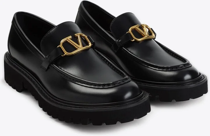 VLogo Signature Leather Loafers - Image 2