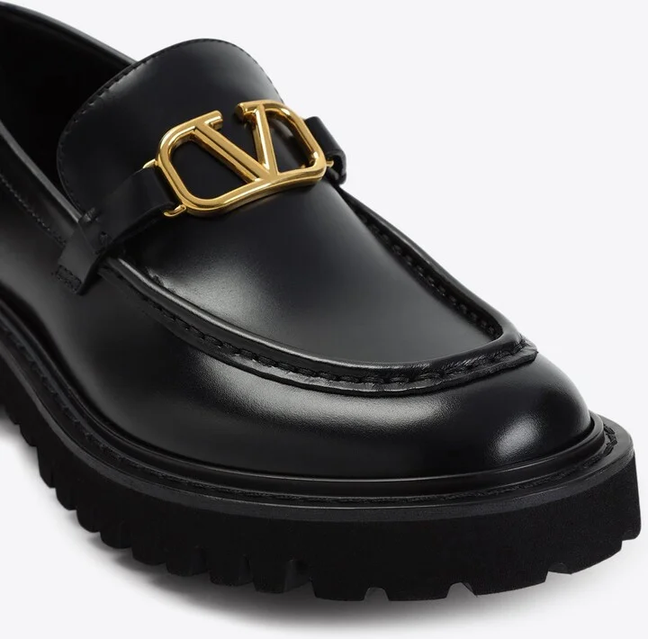VLogo Signature Leather Loafers - Image 3