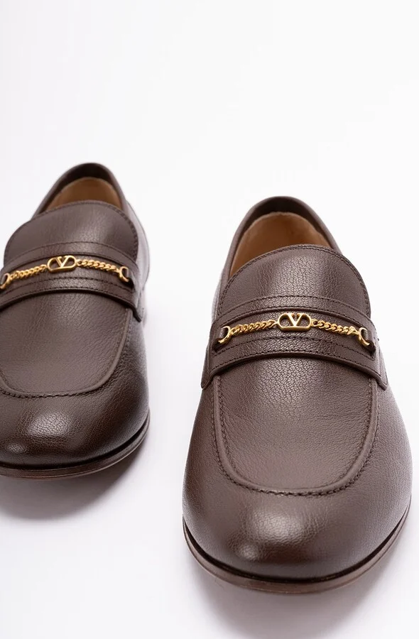 `Vlogo Signature` Leather Loafers - Image 2