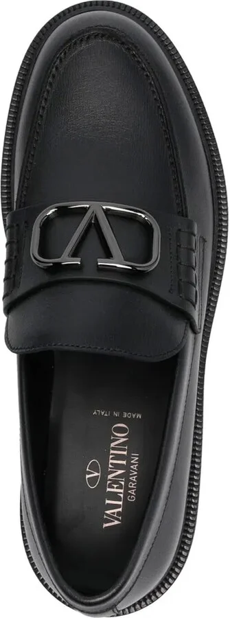 VLogo Signature leather loafers - Image 4