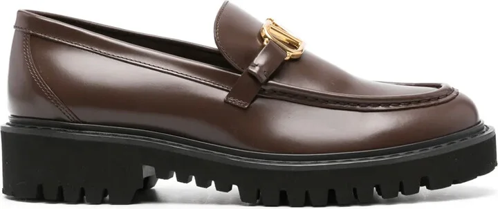 VLogo Signature leather loafers