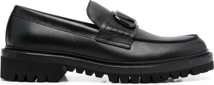 VLogo Signature leather loafers