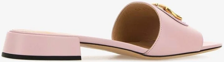 VLogo Signature Leather Slides - Image 2