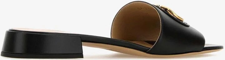 VLogo Signature Leather Slides - Image 2