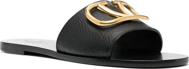 VLogo Signature leather slides - Image 2