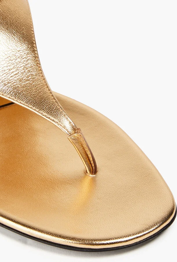 VLOGO Signature metallic leather sandals - Image 4