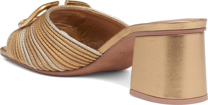 VLOGO Signature Metallic Slide Sandal - Image 2