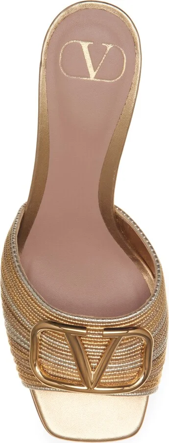 VLOGO Signature Metallic Slide Sandal - Image 5