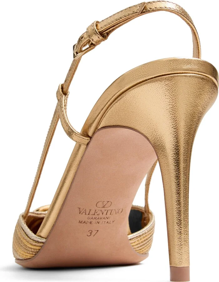 VLOGO Signature Metallic Slingback Pump - Image 2