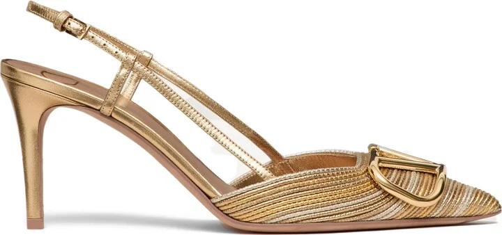 VLOGO Signature Metallic Slingback Pump - Image 3