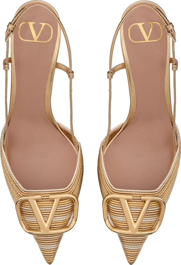 VLOGO Signature Metallic Slingback Pump - Image 4