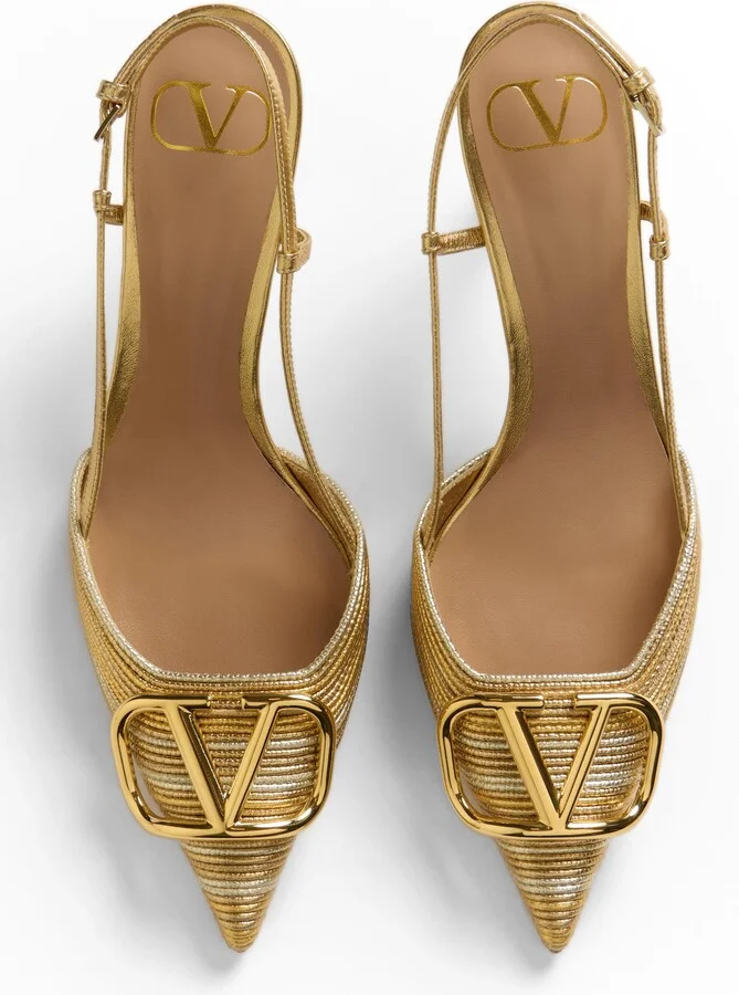 VLOGO Signature Metallic Slingback Pump - Image 6