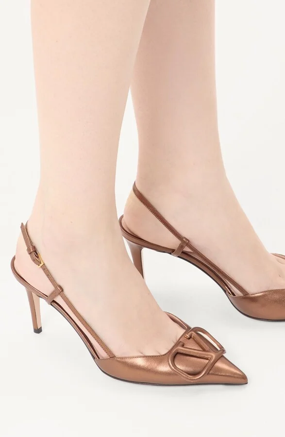 VLOGO Signature Metallic Slingback Pump - Image 2