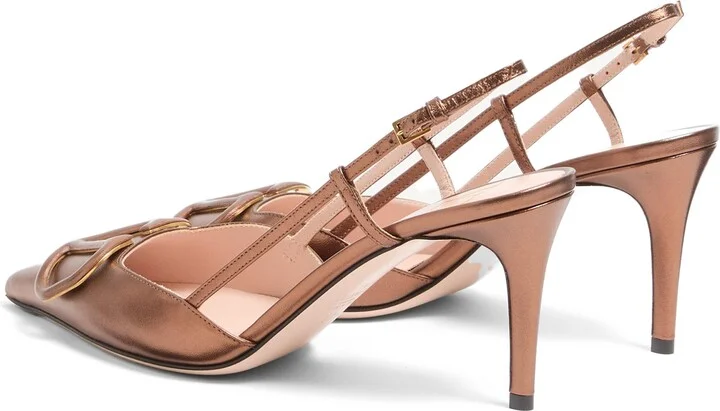 VLOGO Signature Metallic Slingback Pump - Image 3