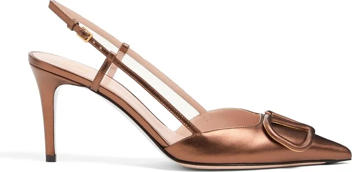 VLOGO Signature Metallic Slingback Pump - Image 4