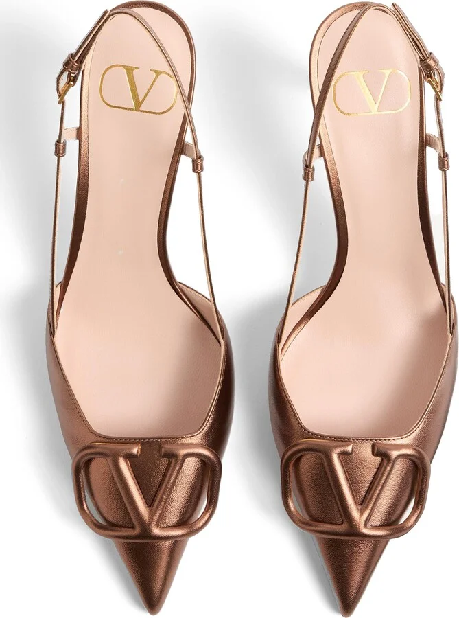 VLOGO Signature Metallic Slingback Pump - Image 5