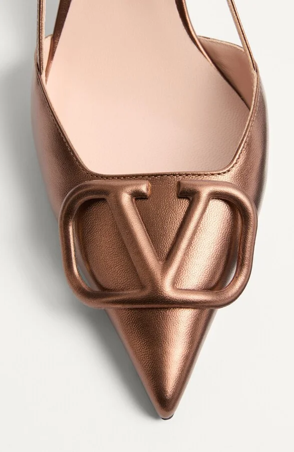 VLOGO Signature Metallic Slingback Pump - Image 6
