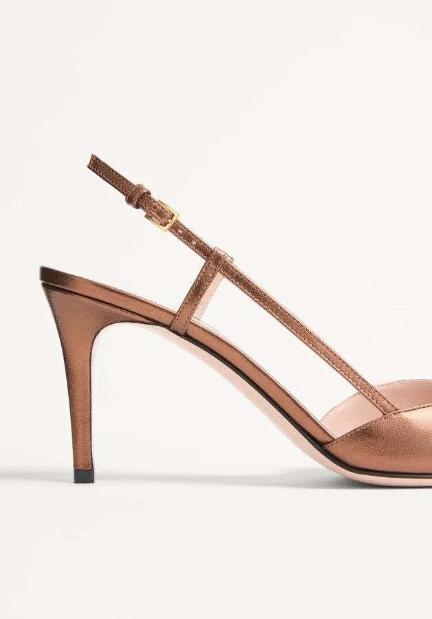 VLOGO Signature Metallic Slingback Pump - Image 7