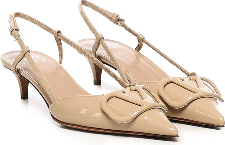 Vlogo Signature Patent Leather Slingback Décolleté - Image 2