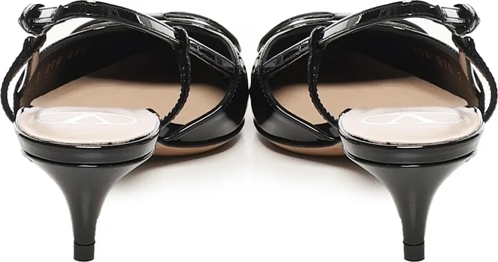 Vlogo Signature Patent Leather Slingback Décolleté - Image 3