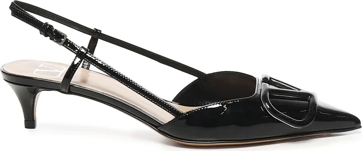 Vlogo Signature Patent Leather Slingback Décolleté