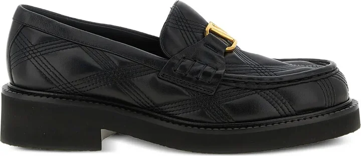 VLogo Signature quilted loafers