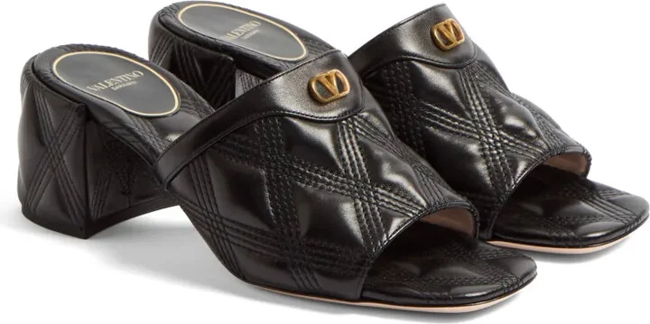 VLogo Signature quilted sandals - Image 2