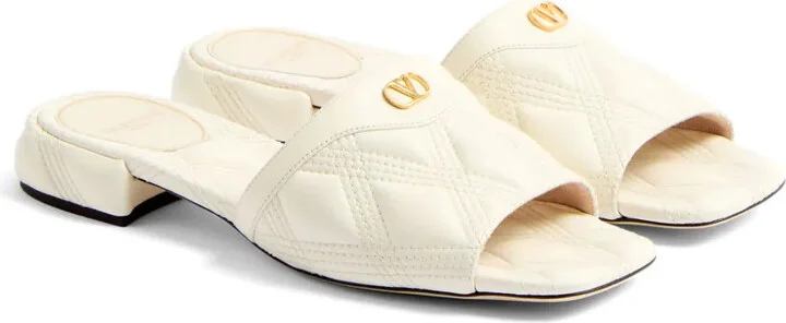 VLogo Signature quilted sandals - Image 2