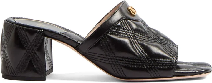 VLogo Signature quilted sandals