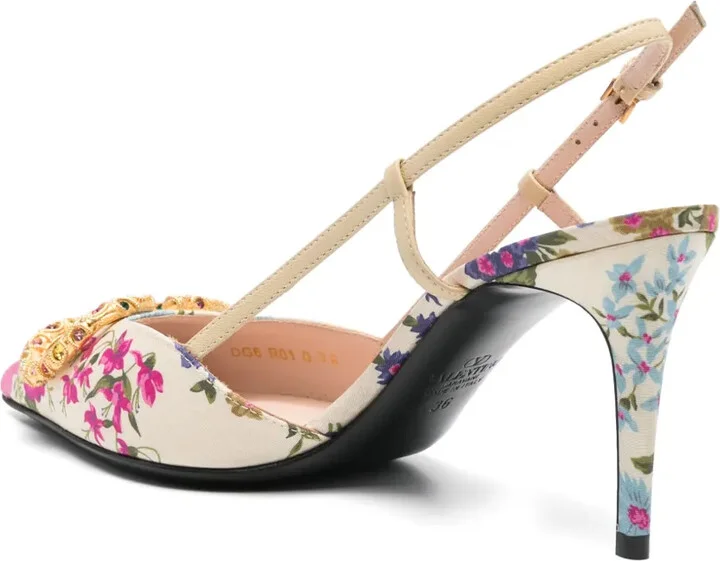 VLogo Signature slingback pumps - Image 3