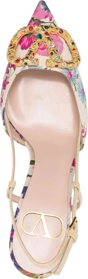 VLogo Signature slingback pumps - Image 4