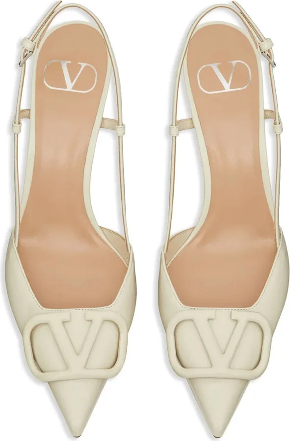 VLogo Signature slingback pumps - Image 4