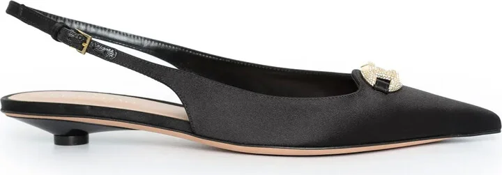 VLogo-Signature slingback pumps