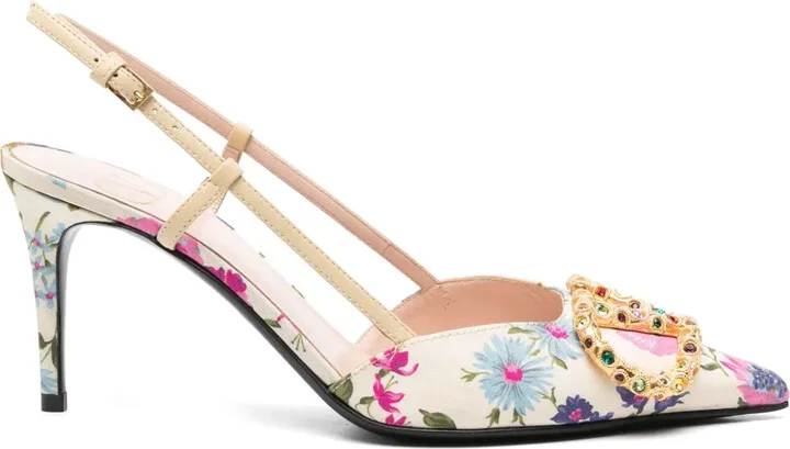 VLogo Signature slingback pumps