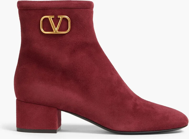 VLOGO Signature suede ankle boots