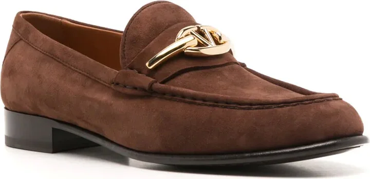 VLogo Signature suede loafers - Image 2