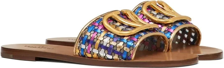 VLogo Signature woven slide sandals - Image 2