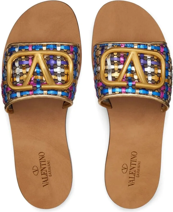 VLogo Signature woven slide sandals - Image 4